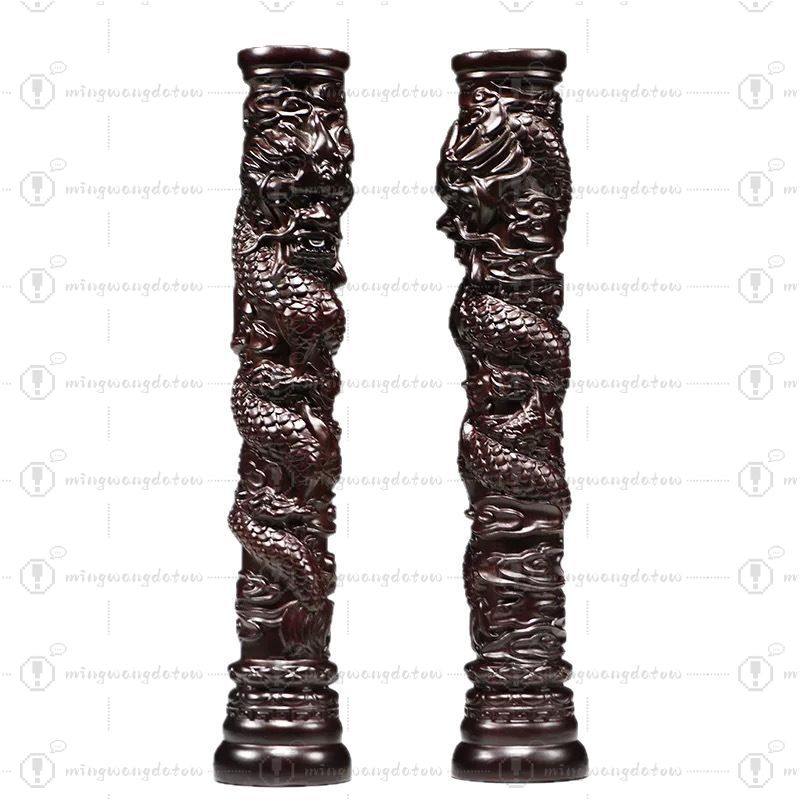 Wine & Beer Shop Photos - Статуэтка-колонна из резного палисандра в виде
