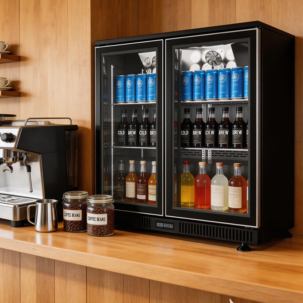 Wine Beer Mini Fridge - Холодильник-бар CE/RoHS с двумя дверцами, 200