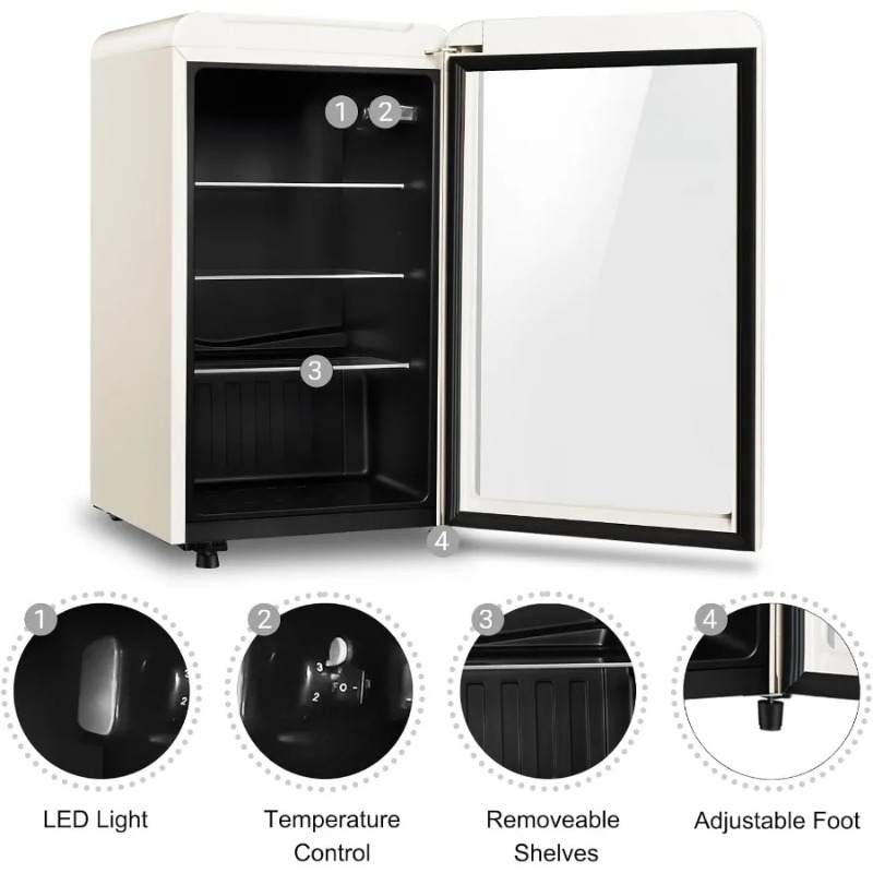 Ретро холодильник для напитков – обзор и цена Wine Beer Mini Fridge