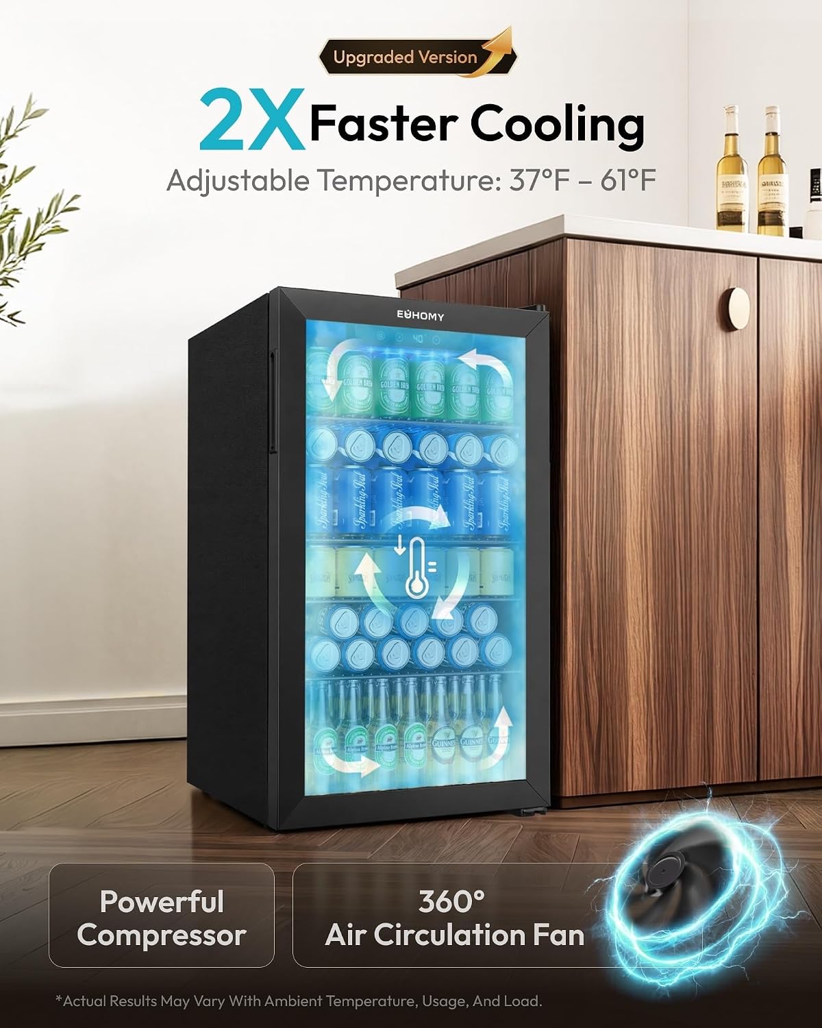 Мини-холодильник на 130 банок  – обзор и цена Wine Beer Mini Fridge