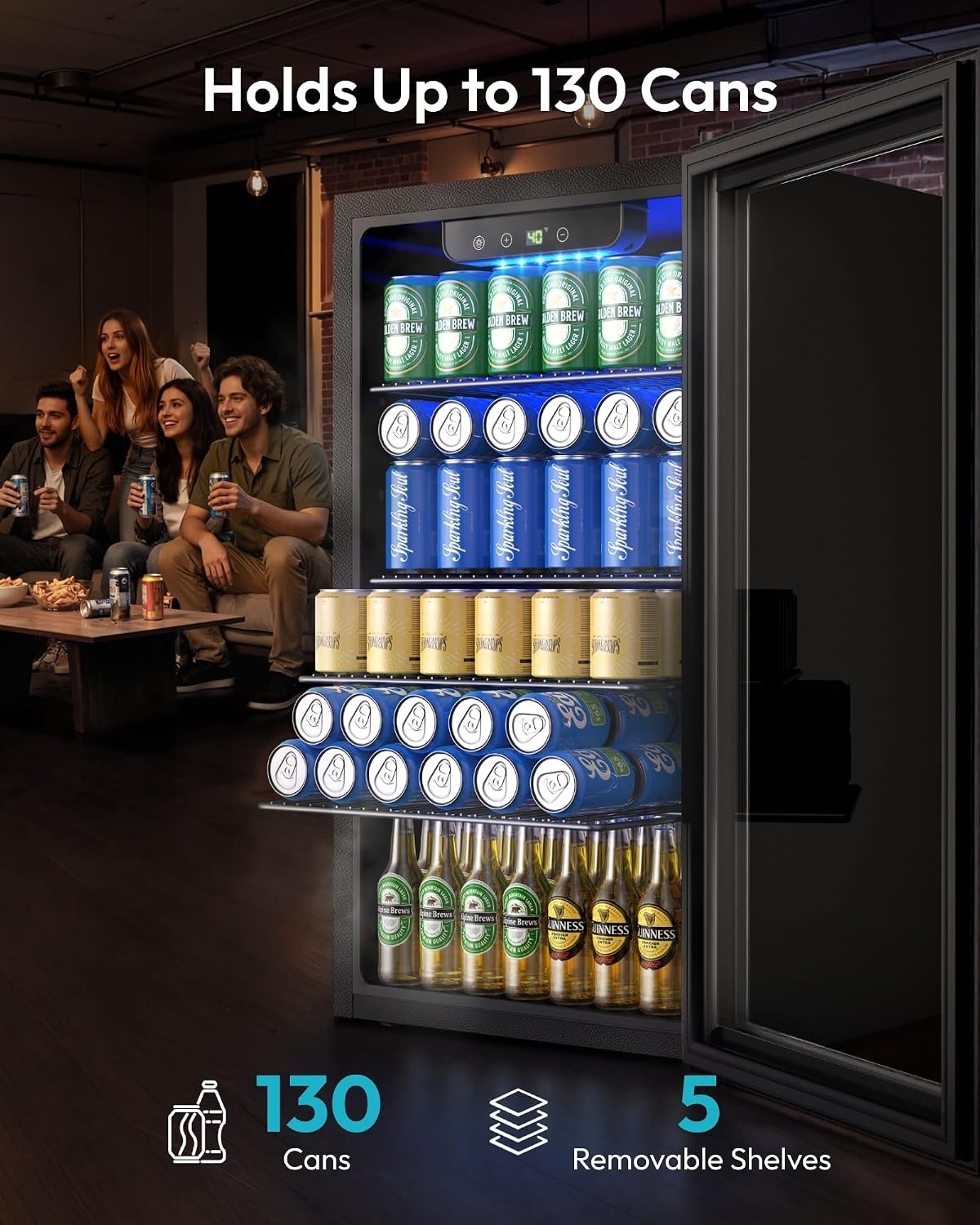 Мини-холодильник на 130 банок  – обзор и цена Wine Beer Mini Fridge