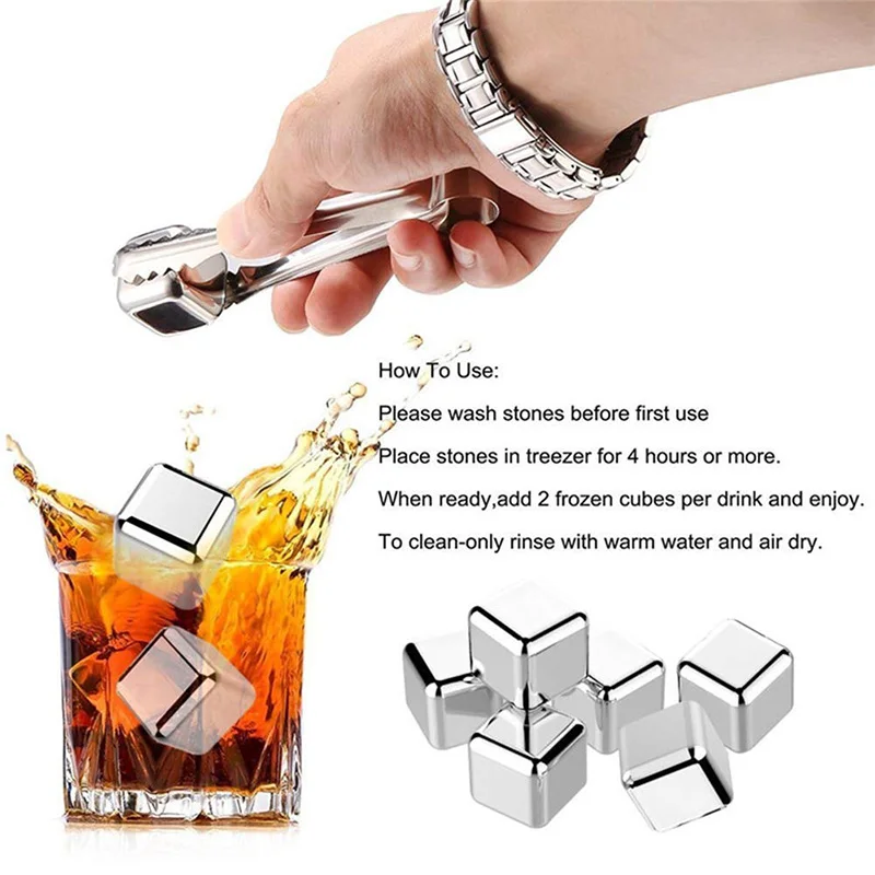Набор из 4/6/8 многоразовых ку – обзор и цена Whiskey Stone Set